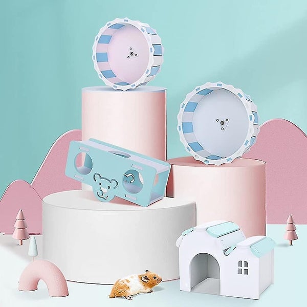 Silent Hamster Exercise Wheel ˇ§C Small Animal Wheels with Accessories (13cm) Carousel 5