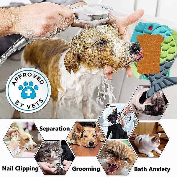 Cat Slow Feeder Mat - Interactive Cat Licking Mat For Distraction And Feeding Carousel 5