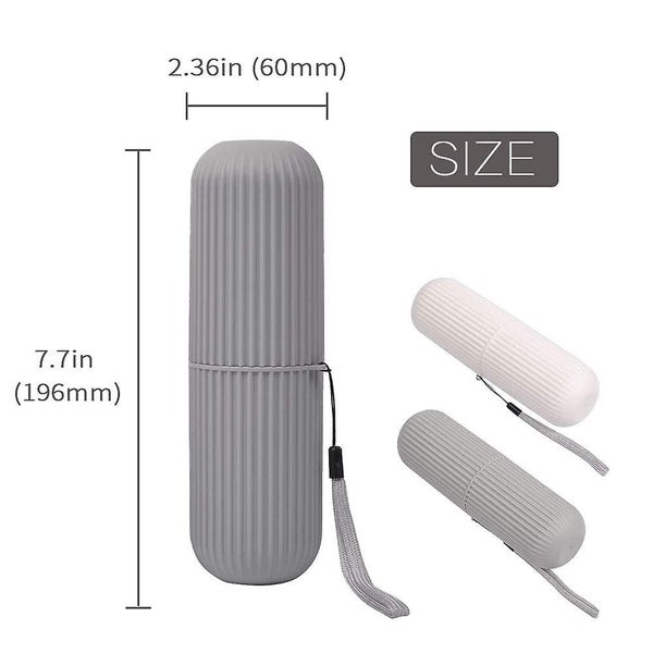 Travel Toothbrush Case And Carrier, 2 Pcs Portable Business Trips Wash Cup Holde Carousel 2