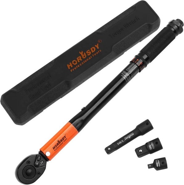 HORUSDY Click Torque Wrench Ratchet Socket Adaptor Extension 3/8" Drive 2037228 Carousel 1