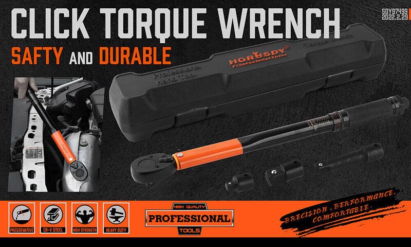 Click Torque Wrench HORUSDY 3/8" Drive 2037228 Carousel 12