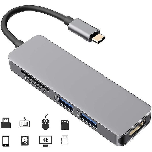 Type-C Hub Multifunction Docking Station - 5 in 1, 4K HDMI, SD and MicroSD Card Carousel 1