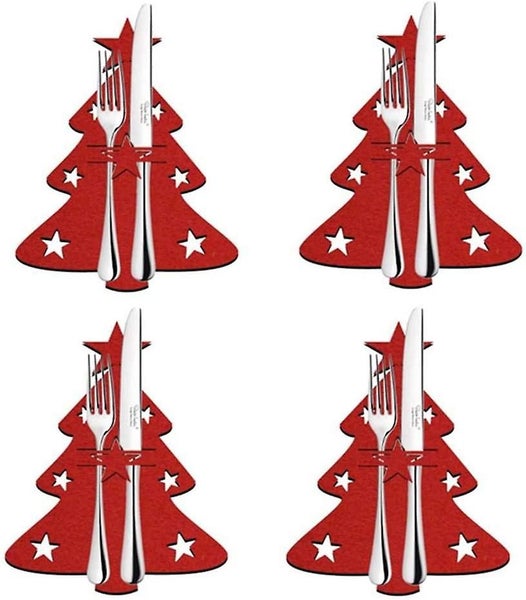 4pcs Christmas Tree Cutlery Bag, Cutlery Bag Cutlery Holder, Unique Exquisite Cu Carousel 1