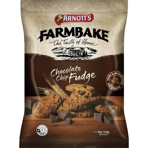 Arnott's Farmbake Chocolate Chip Fudge Biscuits 310g Carousel 1