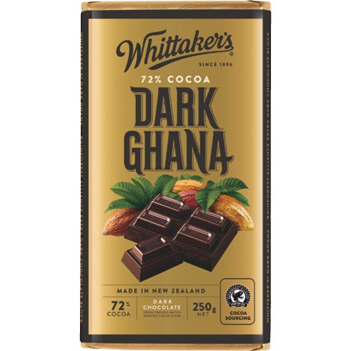 Whittaker's Dark Ghana 72% Cocoa Dark Chocolate Block 250g Carousel 1