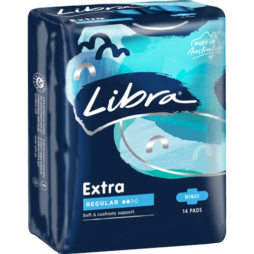 Libra Extra Regular Pads With Wings 14pk Carousel 1