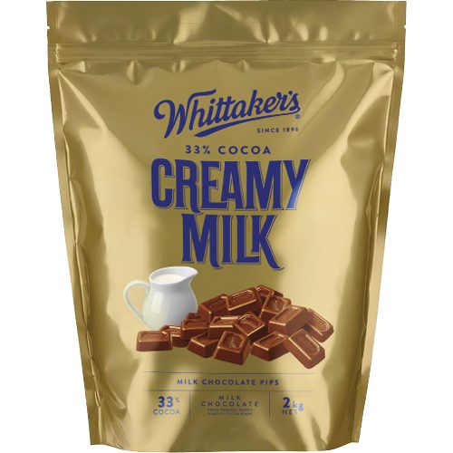 Whittaker's Creamy Milk 33% Cocoa Milk Chocolate Pips 2kg Carousel 1