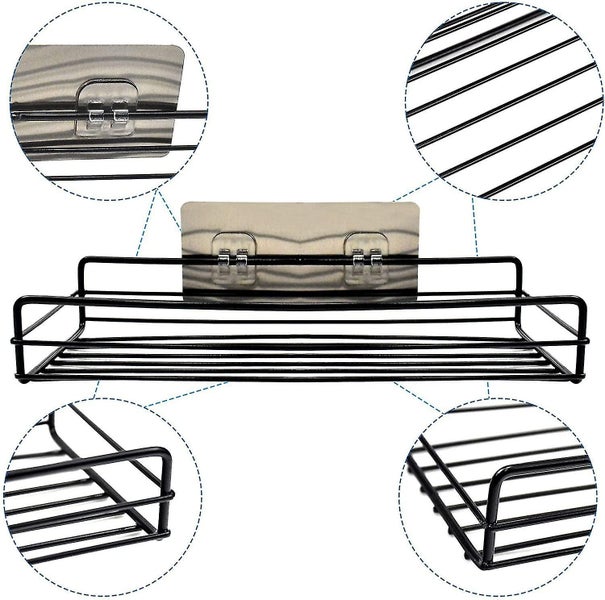 Shower Basket Shelf, Shower Shelf Without Drilling, Bathroom Shelf Self-adhesive Carousel 5