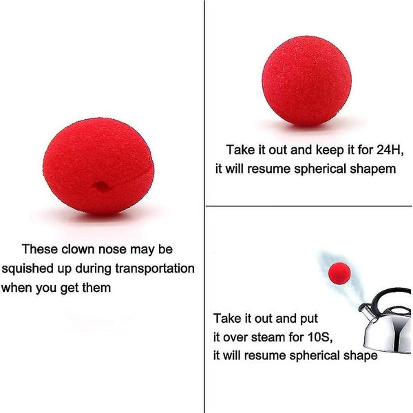 Red Clown Nose Set - Foam Noses for Festivals, Parties, and Halloween Carousel 5