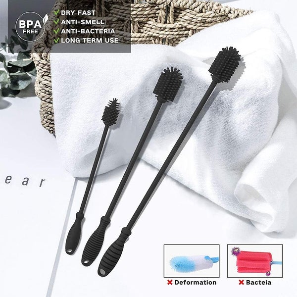 Silicone Bottle Brush, Bottle Cleaner Brushes Water Bottle Cleaning Brush With L Carousel 2