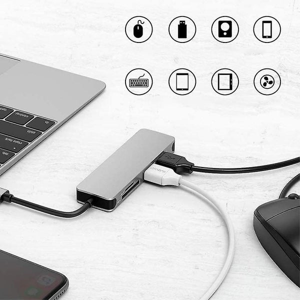 Type-C Hub Multifunction Docking Station - 5 in 1, 4K HDMI, SD and MicroSD Card Carousel 2
