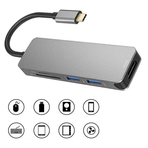 Type-C Hub Multifunction Docking Station - 5 in 1, 4K HDMI, SD and MicroSD Card Carousel 5