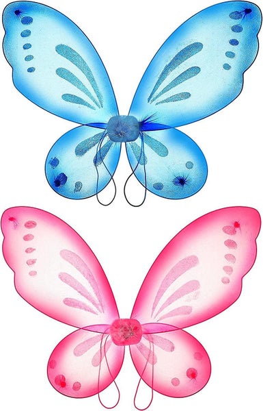 2 Pieces Butterfly Fairy Wings Butterfly Wings Dress Up Birthday Party Favors Co Carousel 1