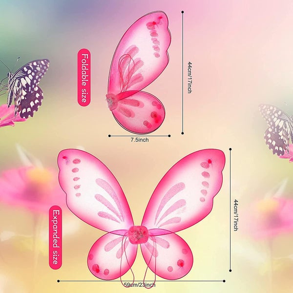 2 Pieces Butterfly Fairy Wings Butterfly Wings Dress Up Birthday Party Favors Co Carousel 2