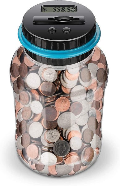 Digital Counting Money Jar - Piggy Bank for Kids, Holds Over 800 Coins Carousel 1