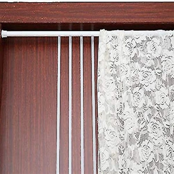Iron Telescopic Curtain Rod - Spring Tension, No Drilling Extendable Curtain Rod Carousel 4