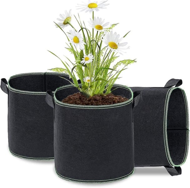 Set of 5 Non-Woven 1 Gallon Plant Grow Bags with Handles for Fruits and Vegetabl Carousel 1