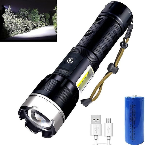 Xhp90 Led Flashlight 5000 Lumens - USB Rechargeable Adjustable Focus Flashlight Carousel 1