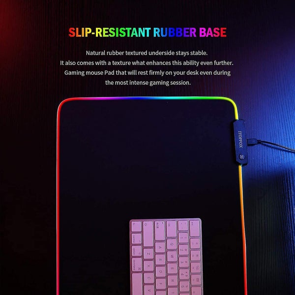Rgb Gaming Mouse Pad-large And Elongated Led Mouse Pad, 14 Lighting Modes, 2 Bri Carousel 4