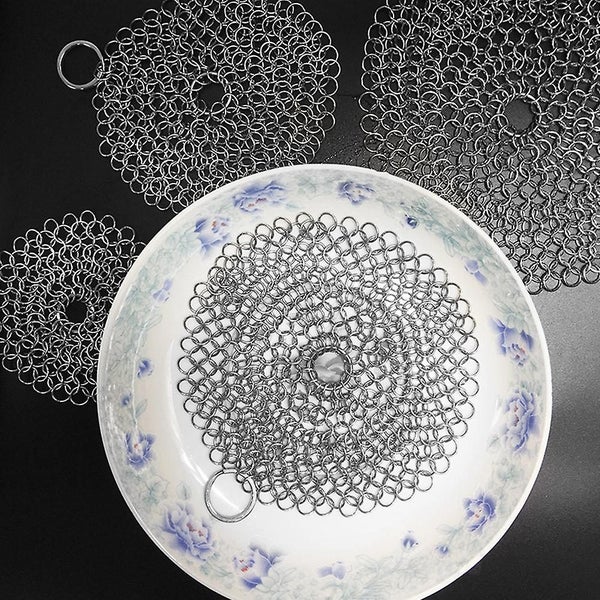 Stainless Steel Cleaner, Chainmail Scrubber For Pan Pre-seasoned Pan Dutch Ovens Carousel 5