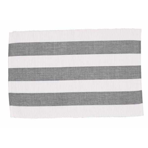 Rans Alfresco Striped Placemat Charcoal Carousel 1