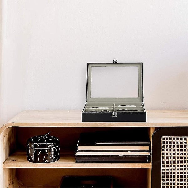 8 Slot Eyeglass Sunglass Storage Box, Pu Leather Glasses Display Case Storage Or Carousel 5