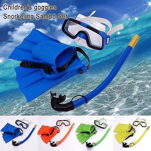 Children Diving Mask Set Anti-fog Swimming Goggle Masks Snorkel Fins Kit For Kid Carousel 2