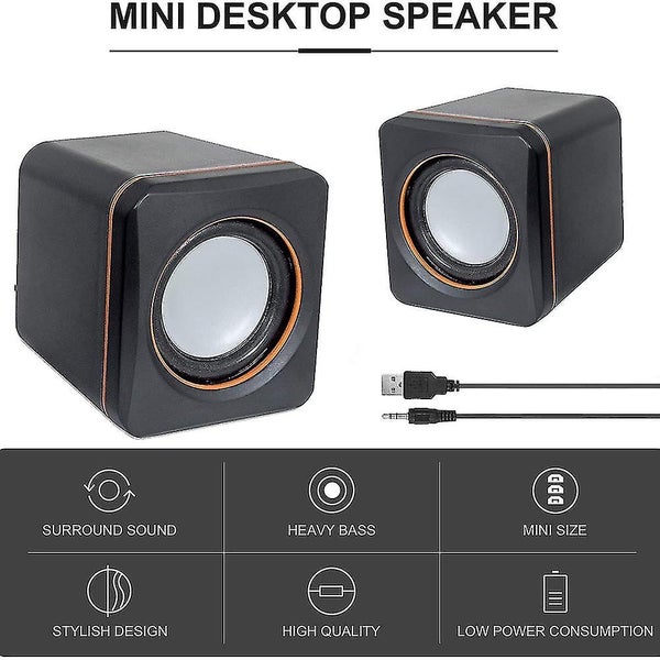USB Stereo Speaker System - Connect to Laptop, Notebook, or Desktop - Volume Con Carousel 5