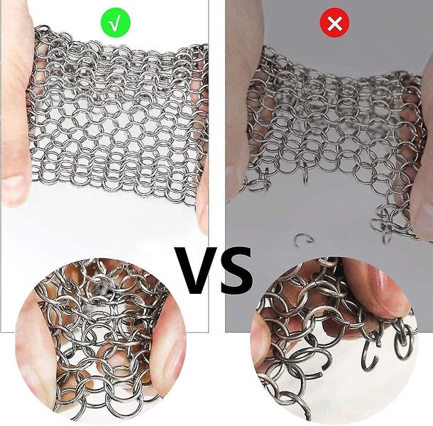 Stainless Steel Chain Cleaner For All Types Of Skillets, Cast Iron Pans, Grills Carousel 5