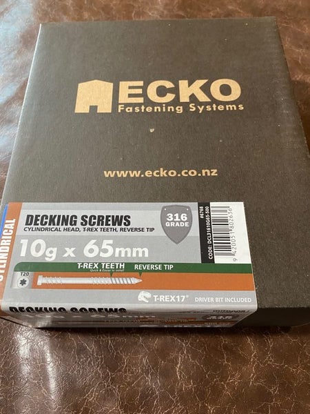 10g x 65 Decking Screw SS 316 Cylinder Head 500pc Carousel 1