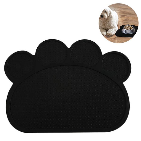 Pet Food Mat Dog Bowl Mat Cat Food Mat Water Placemat Mat Paw Shape Silicone Non Carousel 1