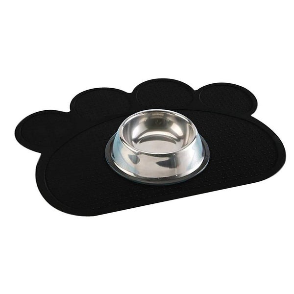 Pet Food Mat Dog Bowl Mat Cat Food Mat Water Placemat Mat Paw Shape Silicone Non Carousel 2
