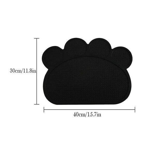 Pet Food Mat Dog Bowl Mat Cat Food Mat Water Placemat Mat Paw Shape Silicone Non Carousel 5