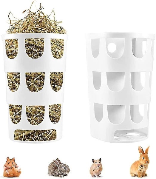 2 Pieces Grass Feeder, Hay Feeder, Rabbit Hay Feeder, Food Dispensers Hangable P Carousel 1