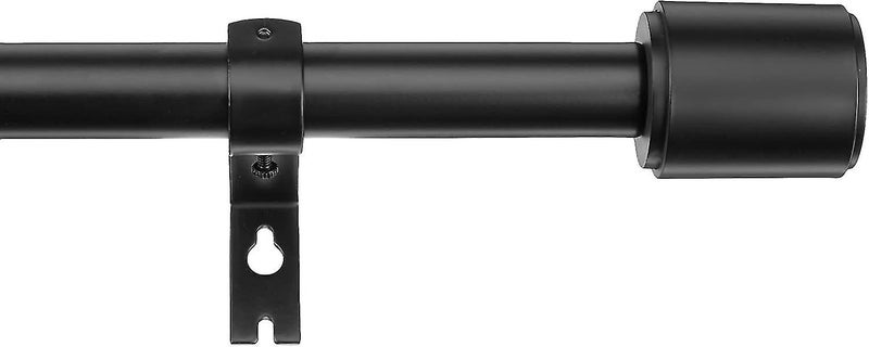 Adjustable Curtain Rod Wall Bracket Hooks - Set of 2, Black Carousel 5