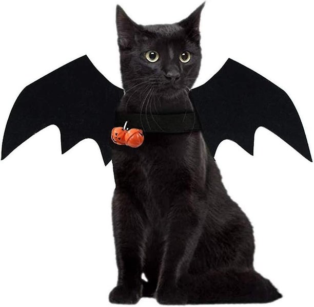 Pet Costume Halloween Bat Wings With Adjustable Bell Wings Halloween Cosplay Fan Carousel 2