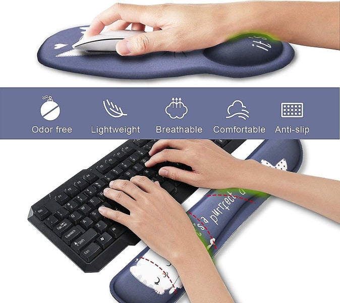 Ergonomic Gel Wrist Rest Mouse Pad - Non-Slip Base, Memory Foam Support Carousel 2