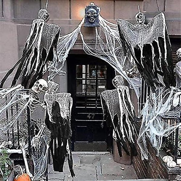 Halloween Hanging Flying Ghost Decorations - Creepy Skull Upgraded Haunted House Carousel 2