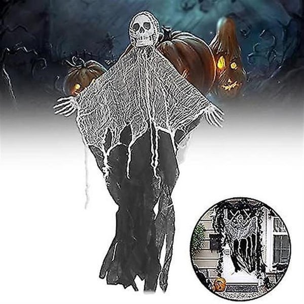 Halloween Hanging Flying Ghost Decorations - Creepy Skull Upgraded Haunted House Carousel 5