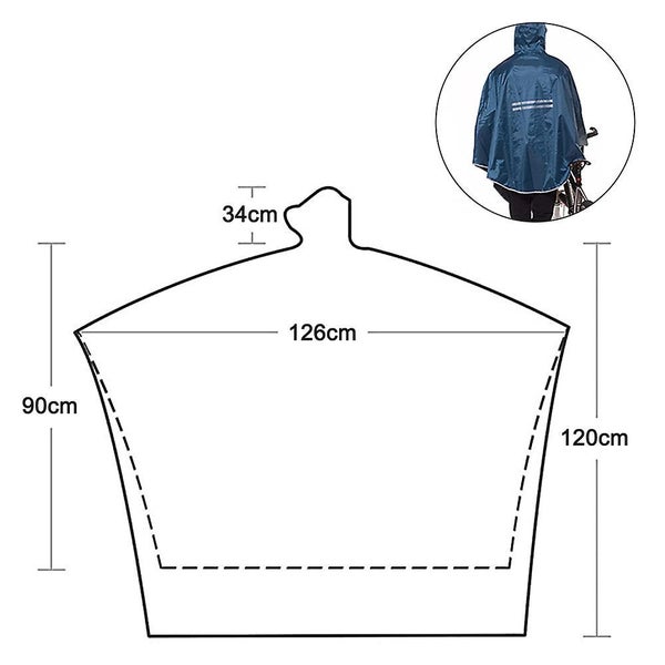 Outdoor Rain Poncho Waterproof Raincoat Camping Hiking Cycling With Hood For Men Carousel 5
