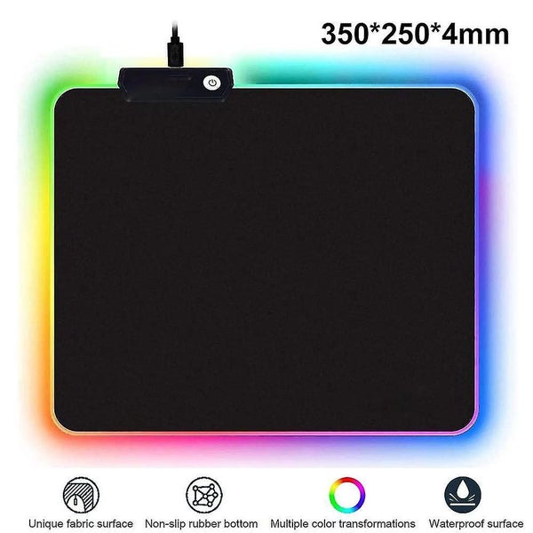 RGB Gaming Mouse Pad - 8 Lighting Modes - Non-Slip Rubber Base - Waterproof - Ga Carousel 1