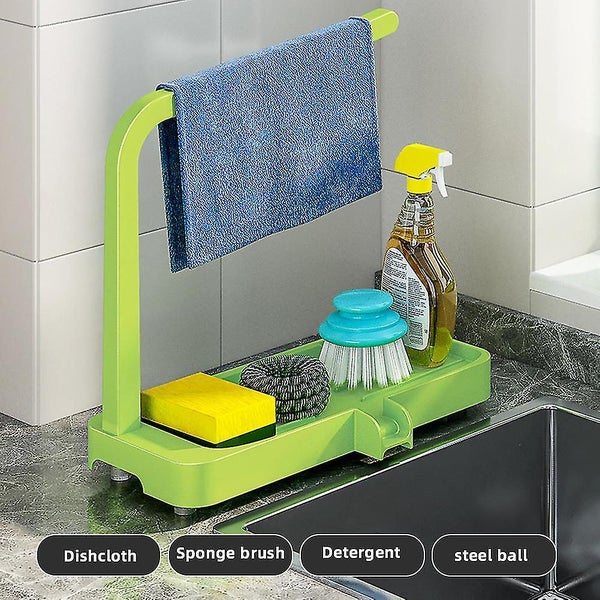 Kitchen Sinks Storage Basket Sink Caddy Shelf 2 In 1 Countertop/wall Mounted Sin Carousel 2