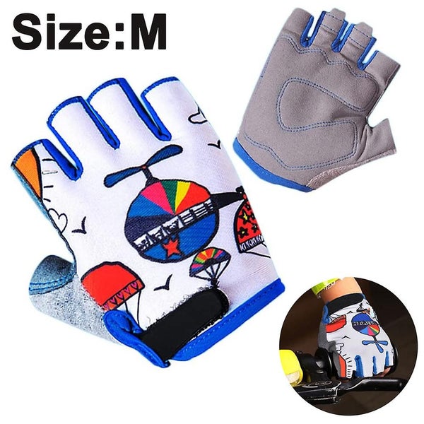 Cycling Gloves | Fingerless Gloves For Kids | Perfect For Bike, Scooter & Skateb Carousel 1