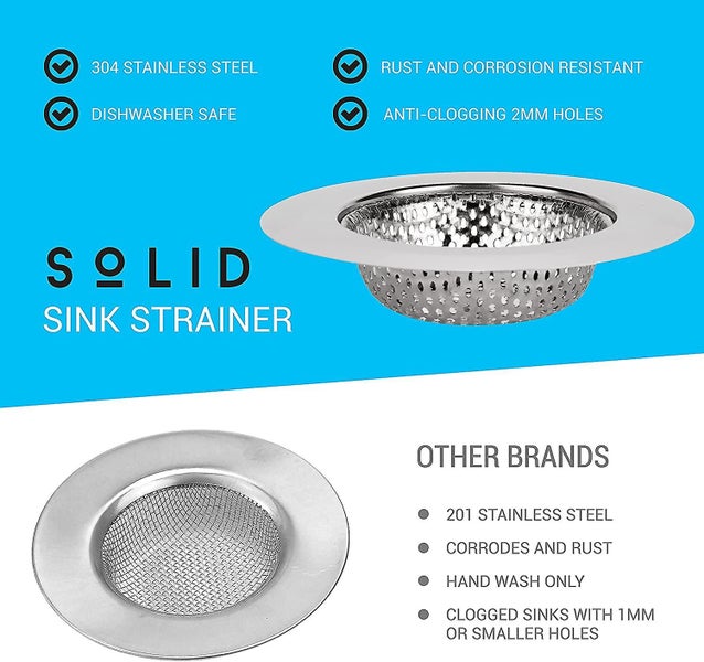 2 Pack Kitchen Sink Strainer Food Catcher 4.5 Inch Diameter, Wide Rim Perfect Fo Carousel 5