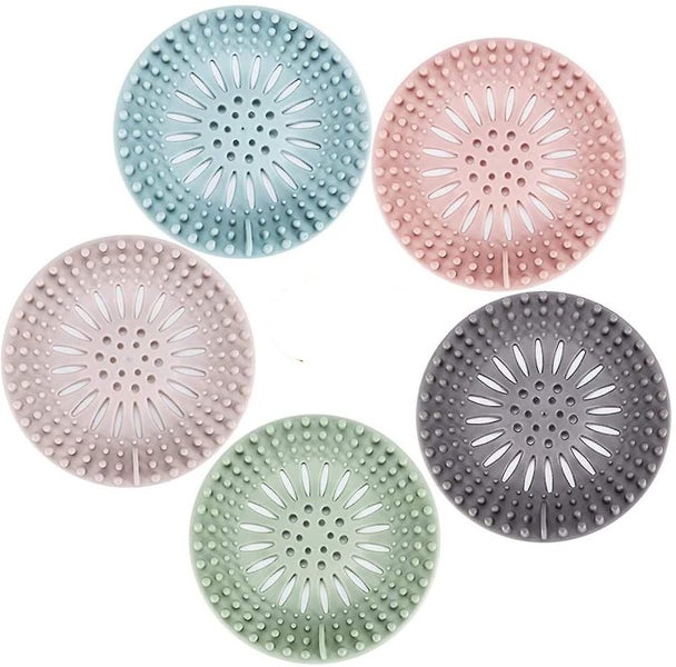 Hair Catcher Durable Silicone Hair Stopper Shower Drain Covers Easy To Install A Carousel 1