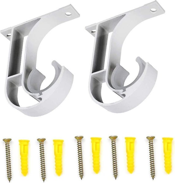 2 Pcs Wall Mounted Curtain Rod Bracket Curtain Rod Bracket Ceiling Mount Bracket Carousel 1