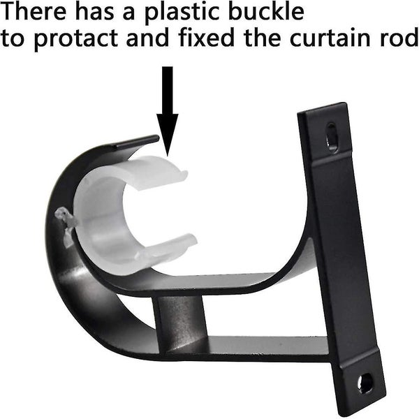 2 Pcs Wall Mounted Curtain Rod Bracket Curtain Rod Bracket Ceiling Mount Bracket Carousel 5