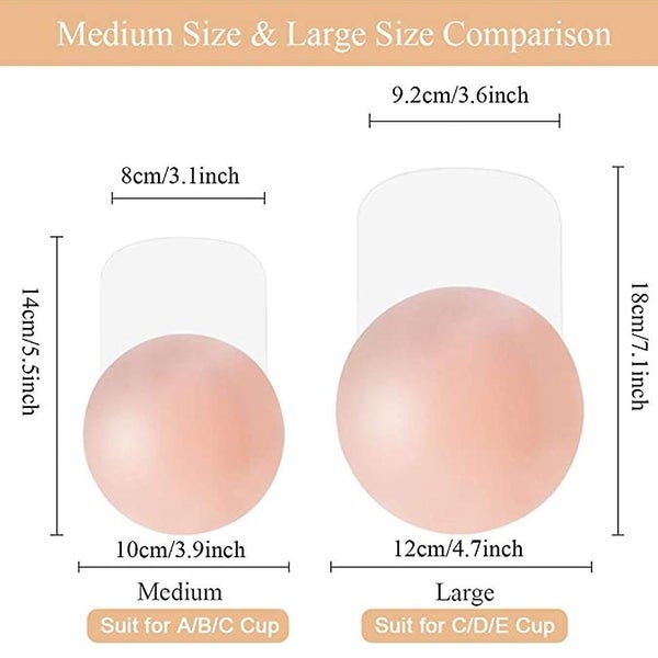 1 Pair Breast Lift Adhesive Bra, Invisible Waterproof Nipple Covers For Women Pr Carousel 3