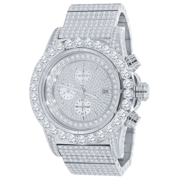 Iced Out CZ Stainless Steel Automatic Watch - Carousel 1