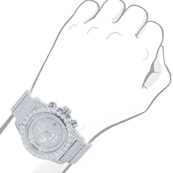 Iced Out CZ Stainless Steel Automatic Watch - Carousel 4